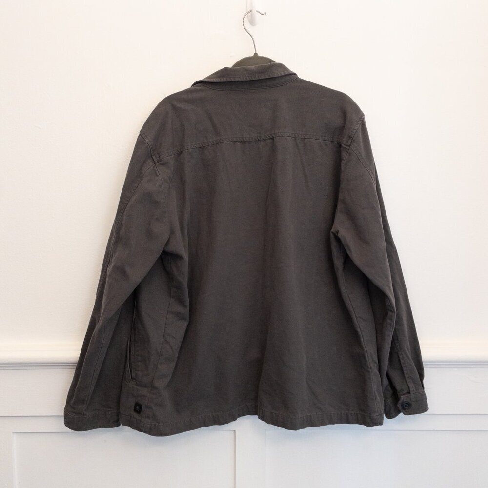 Roark Organic Cotton Jacket XL Gray Zip Front Utility Casual Workwear Coat - Picture 3 of 5